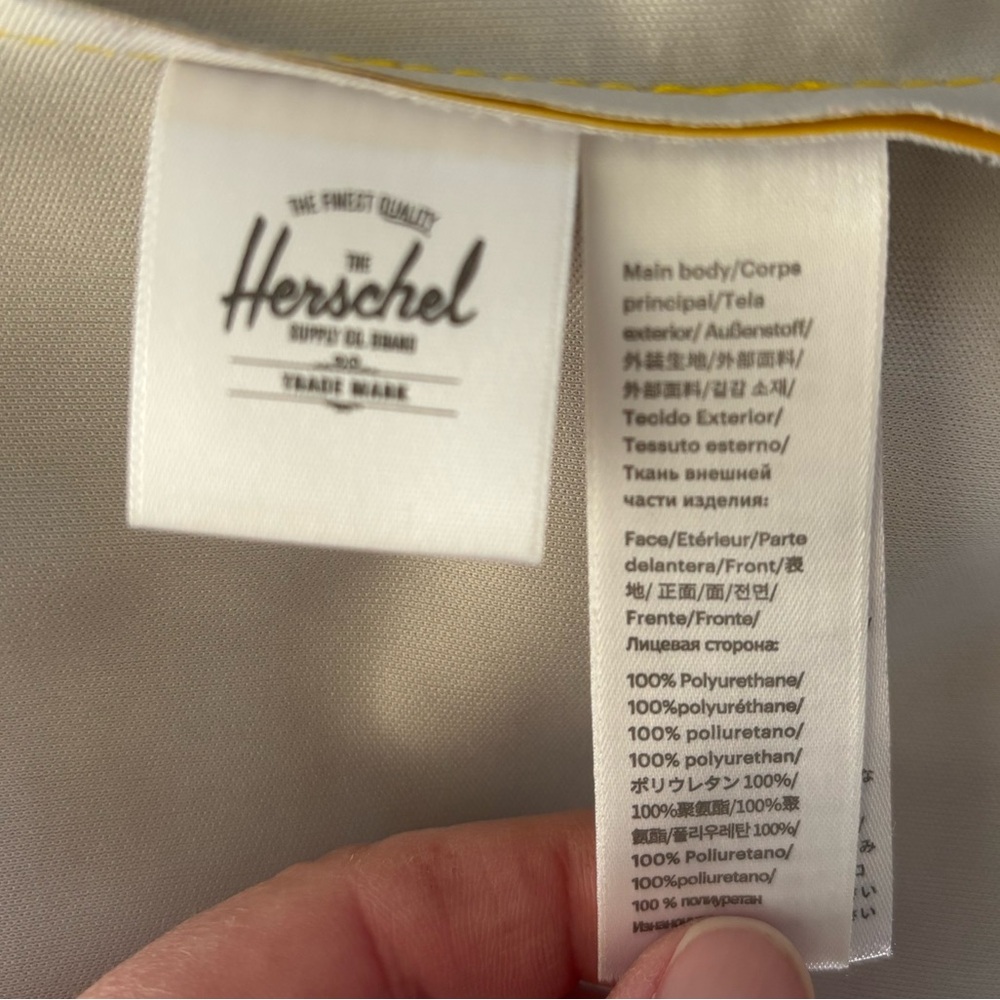 Women’s Herschel Supply Company Yellow Rain Jacket size L - Picture 7 of 10